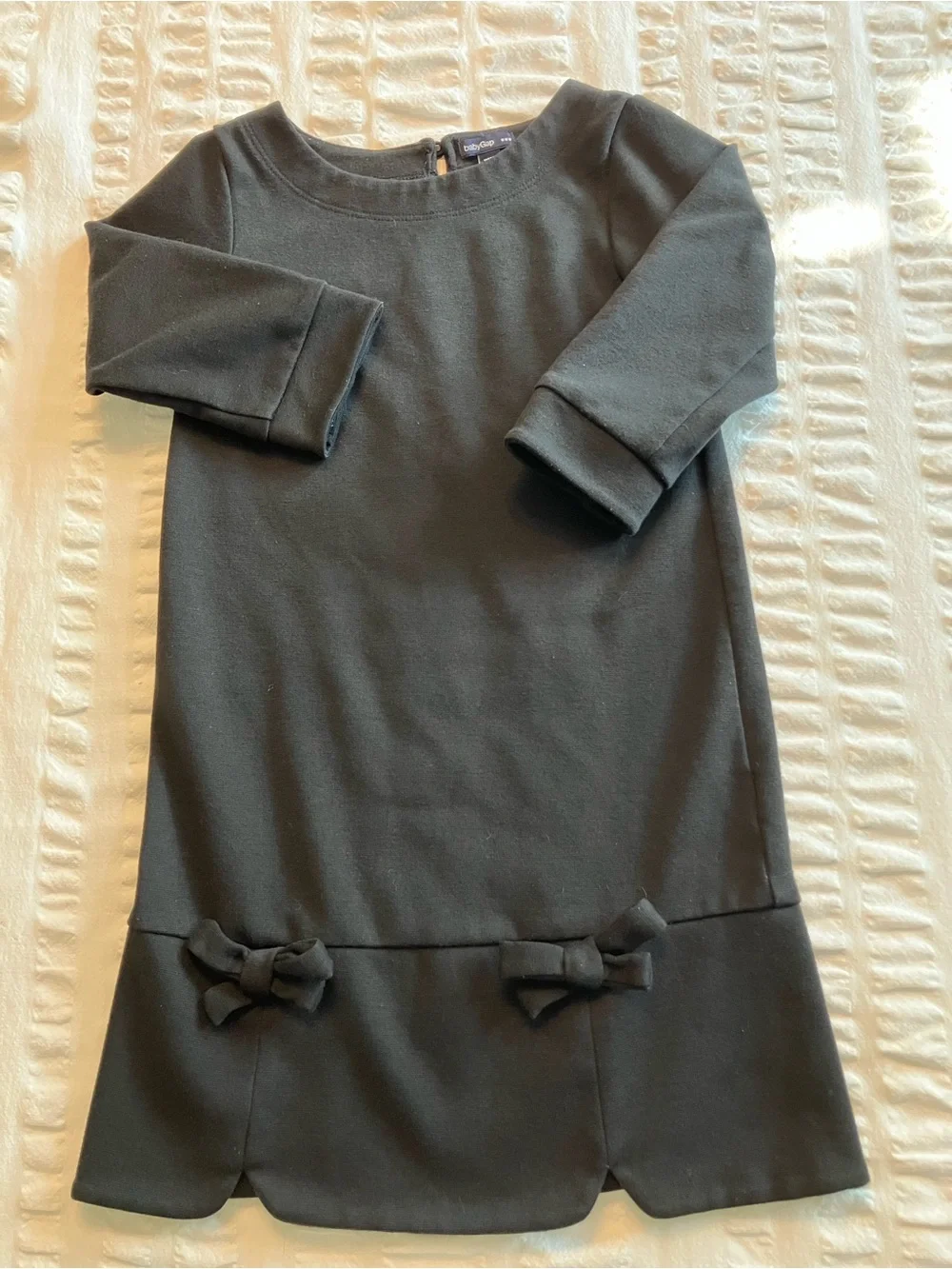 GAP Black Bow-Trim Formal Girls Dress